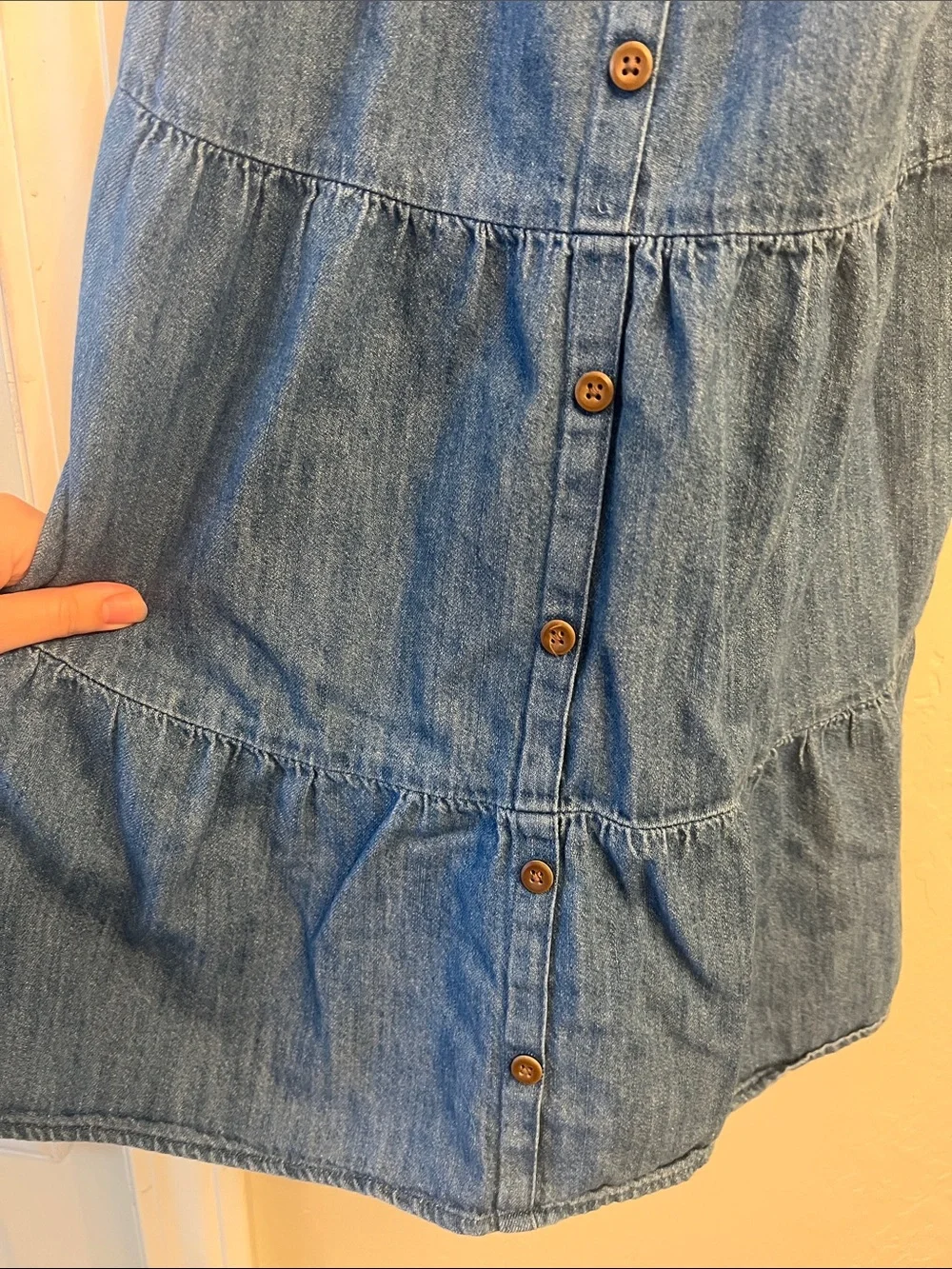Old Navy Denim Blue Button-Front Girls' Sundress